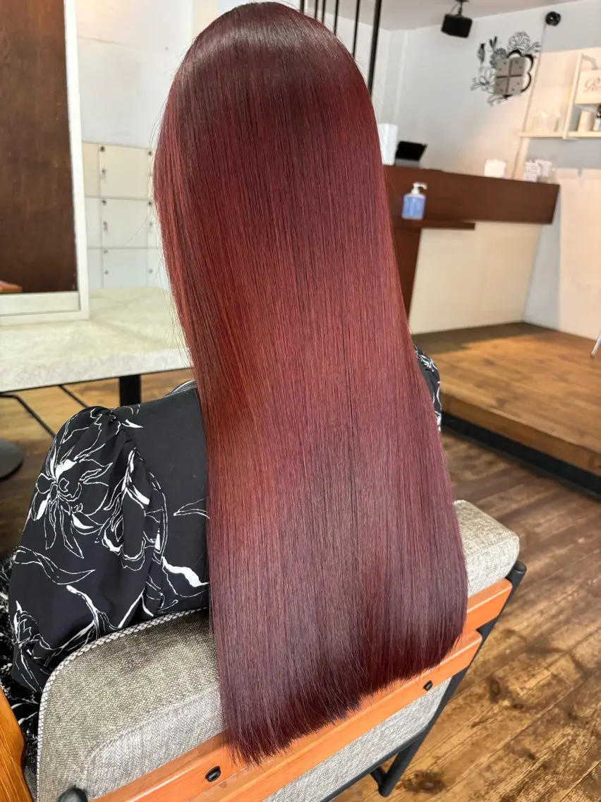 ロング 髪質改善 縮毛矯正 トリートメント 酸性ストレート 酸熱トリートメント カット ヘアカラー トリートメント 髪質改善 jewelboxのヘアスタイル
