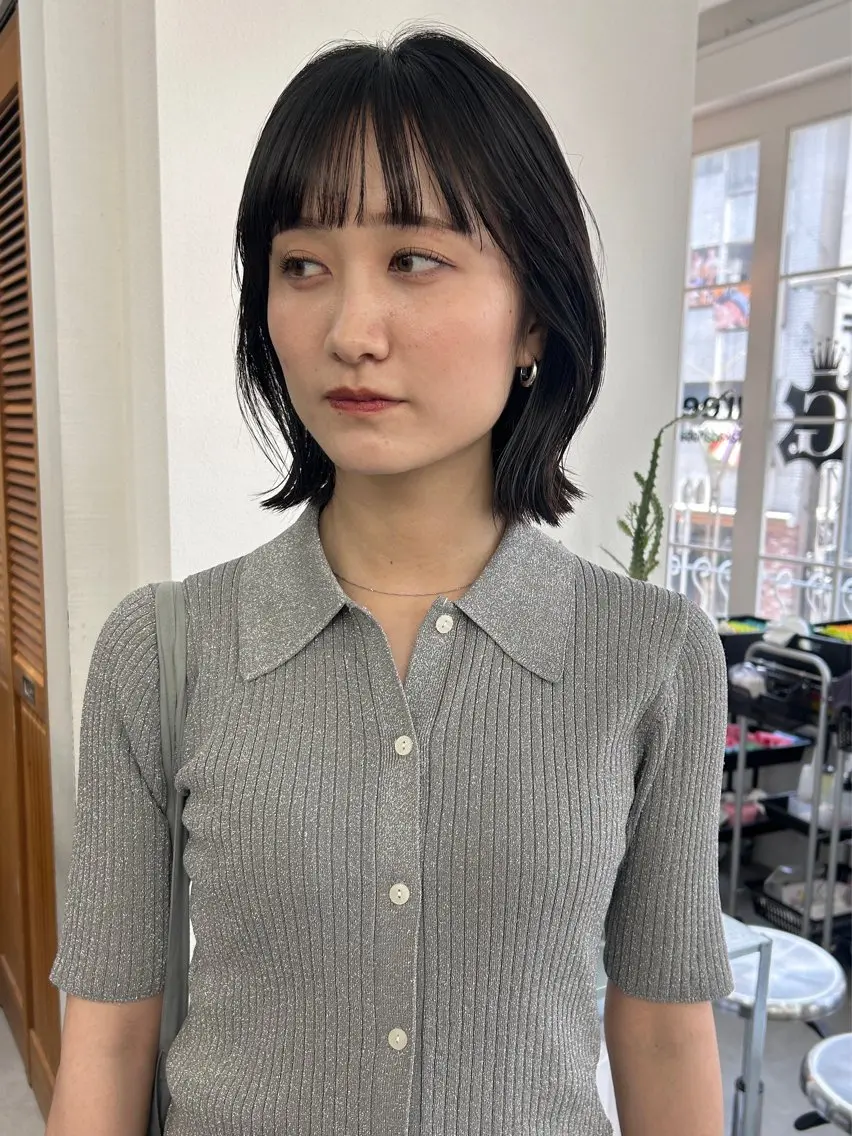 ミディアム カラー カット ヘアカラー トリートメント レイヤーボブ/ 艶カラー/サナ🌼のヘアスタイル