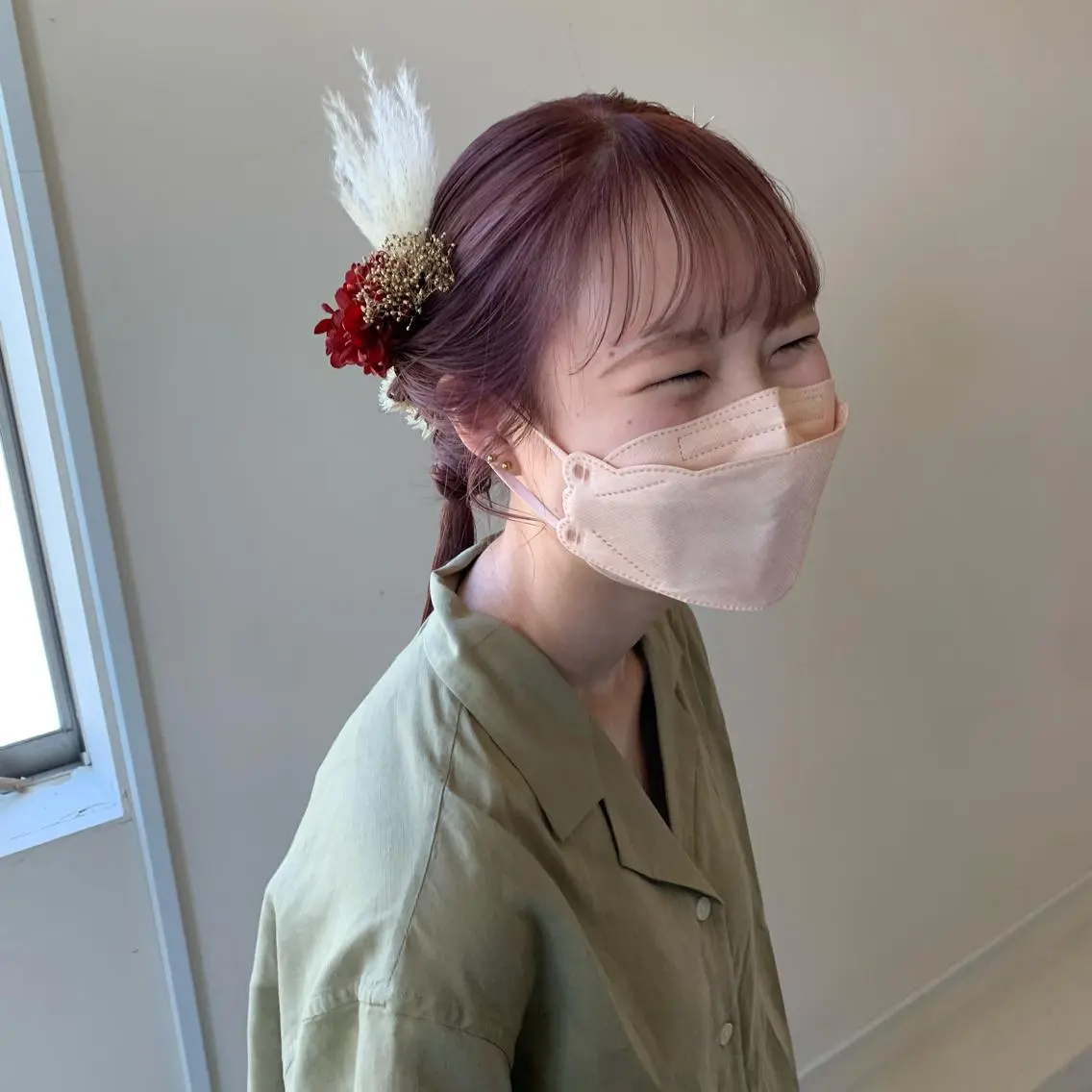 セミロング カラー ヘアアレンジ 本間 結衣のヘアスタイル
