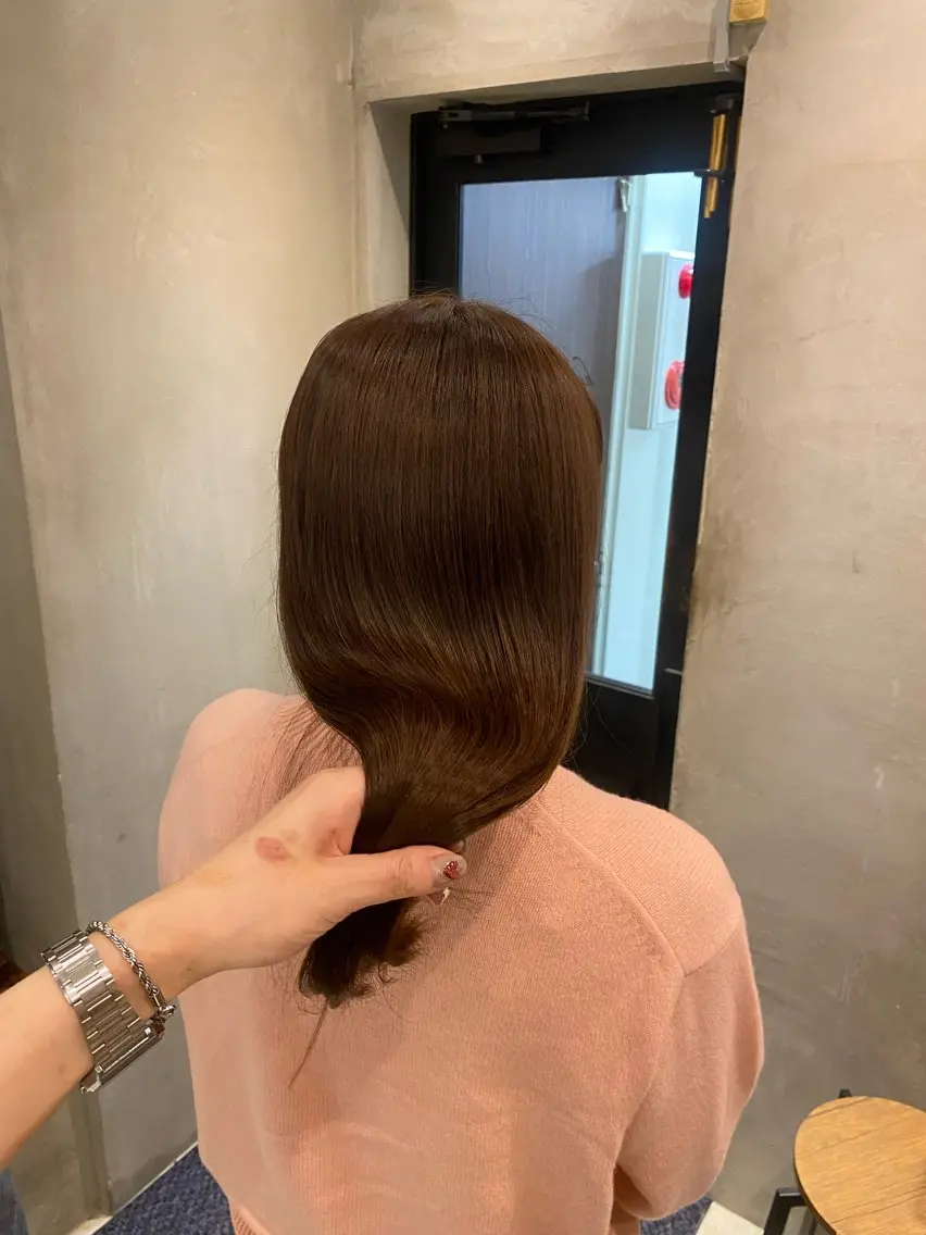 セミロング ヘアカラー トリートメント 新宿/顔周りカット +レイヤー=しずく♩のヘアスタイル