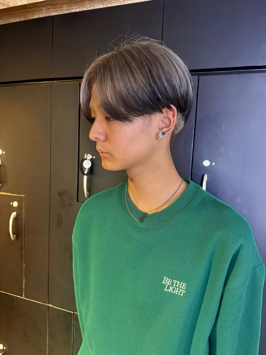 ショート メンズ ヘアカラー 🦄垢抜けボブ特化× 暖色カラー未来🦄のヘアスタイル