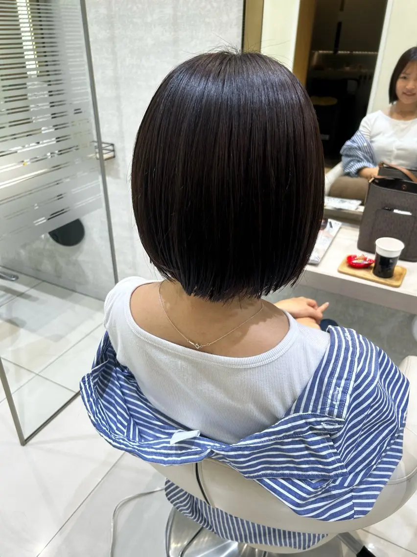 ショート カラー トリートメント 縮毛矯正&髪質改善 西野のヘアスタイル
