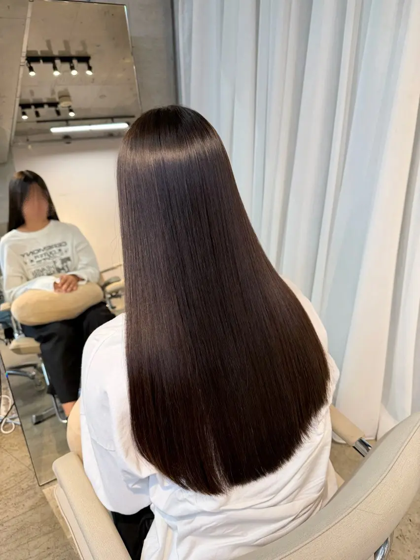 ロング 縮毛矯正 トリートメント 縮毛矯正/ 透明感カラー/真菜のヘアスタイル