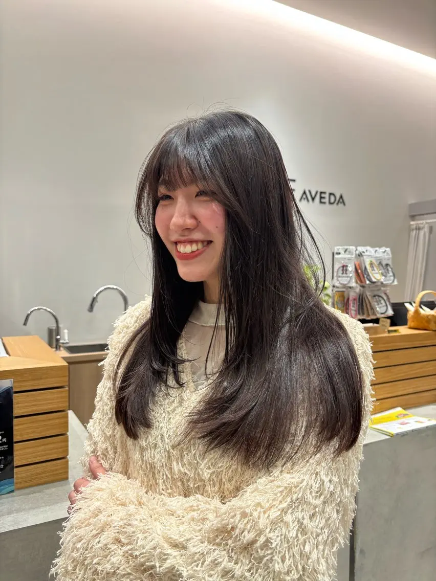 ロング カラー レイヤーカット パーマモデル募集 /立川/ユウリのヘアスタイル