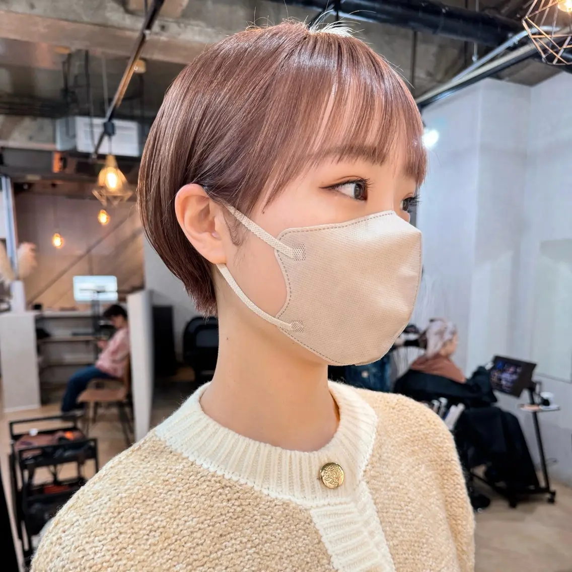ショート ボブ 髪質改善 韓国風ヘア ショートヘア カット ヘアカラー トリートメント 🎗️comoda 神戸三宮 髪質改善のヘアスタイル