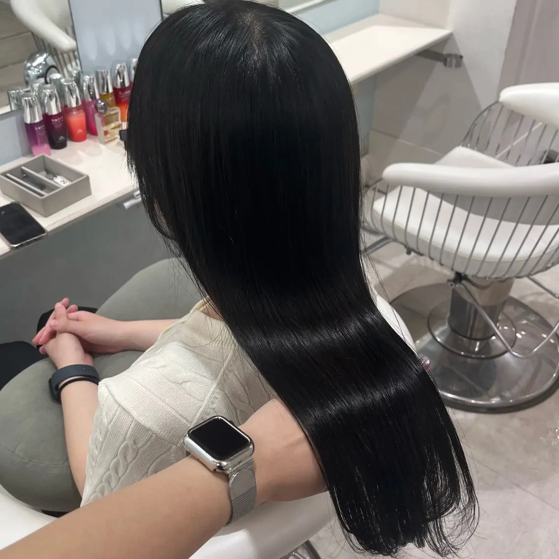 ロング カラー ヘアカラー トリートメント Parve Mix 森 美遥🩶のヘアスタイル