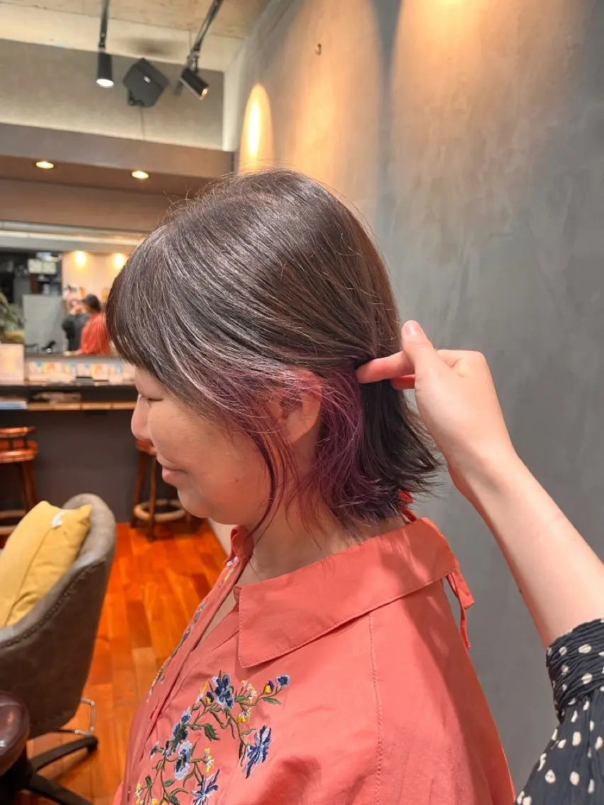 ショート カラー ヘアカラー トリートメント 木村 ときわのヘアスタイル