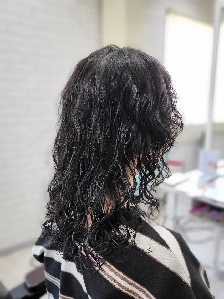 セミロング カット パーマ Sunny☀︎ A.FUJIMOTOのヘアスタイル