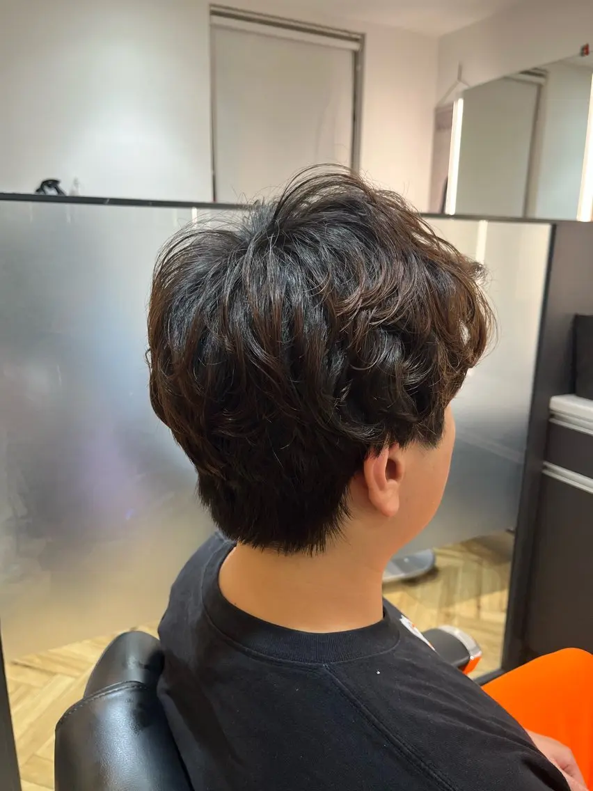 パーマ メンズ カット パーマ 💈きかわ あさひ💈のヘアスタイル