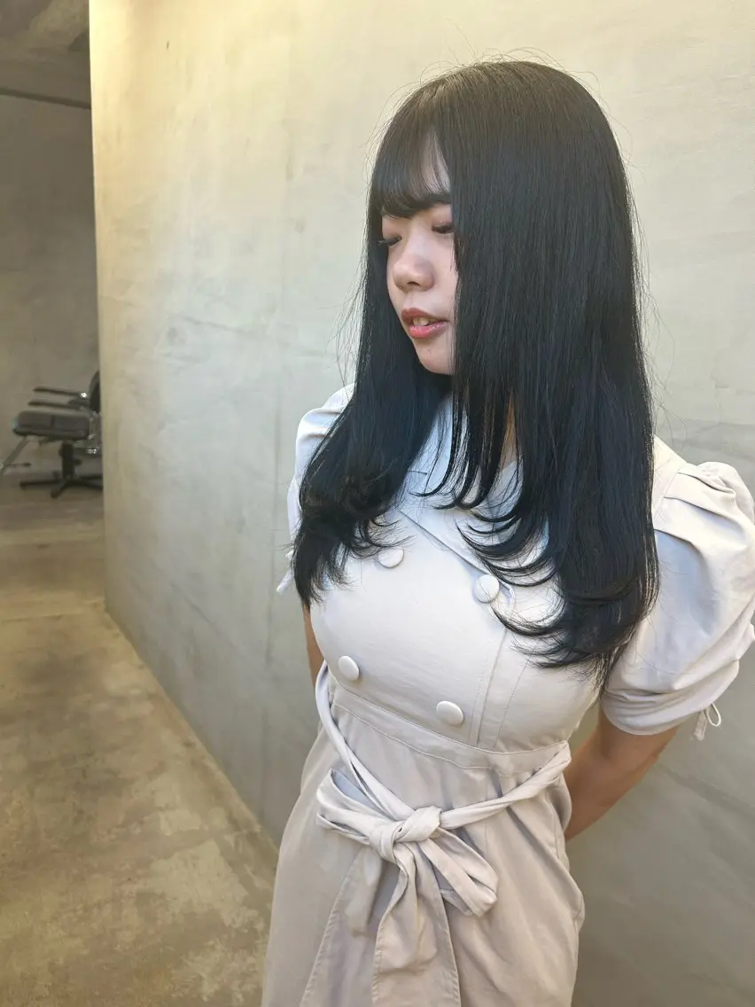 ロング カット ヘアカラー トリートメント 🫧髪質改善 韓国へア🌈Kotaのヘアスタイル