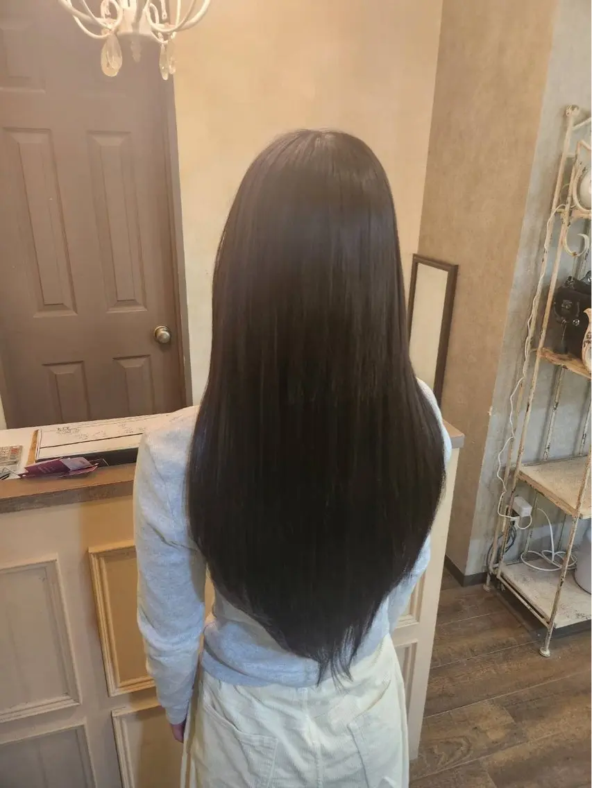 ロング ヘアアレンジ エクステ ハイレイヤー レイヤーカット ロング カット エクステ MagicMush ✴︎シールエクステのヘアスタイル