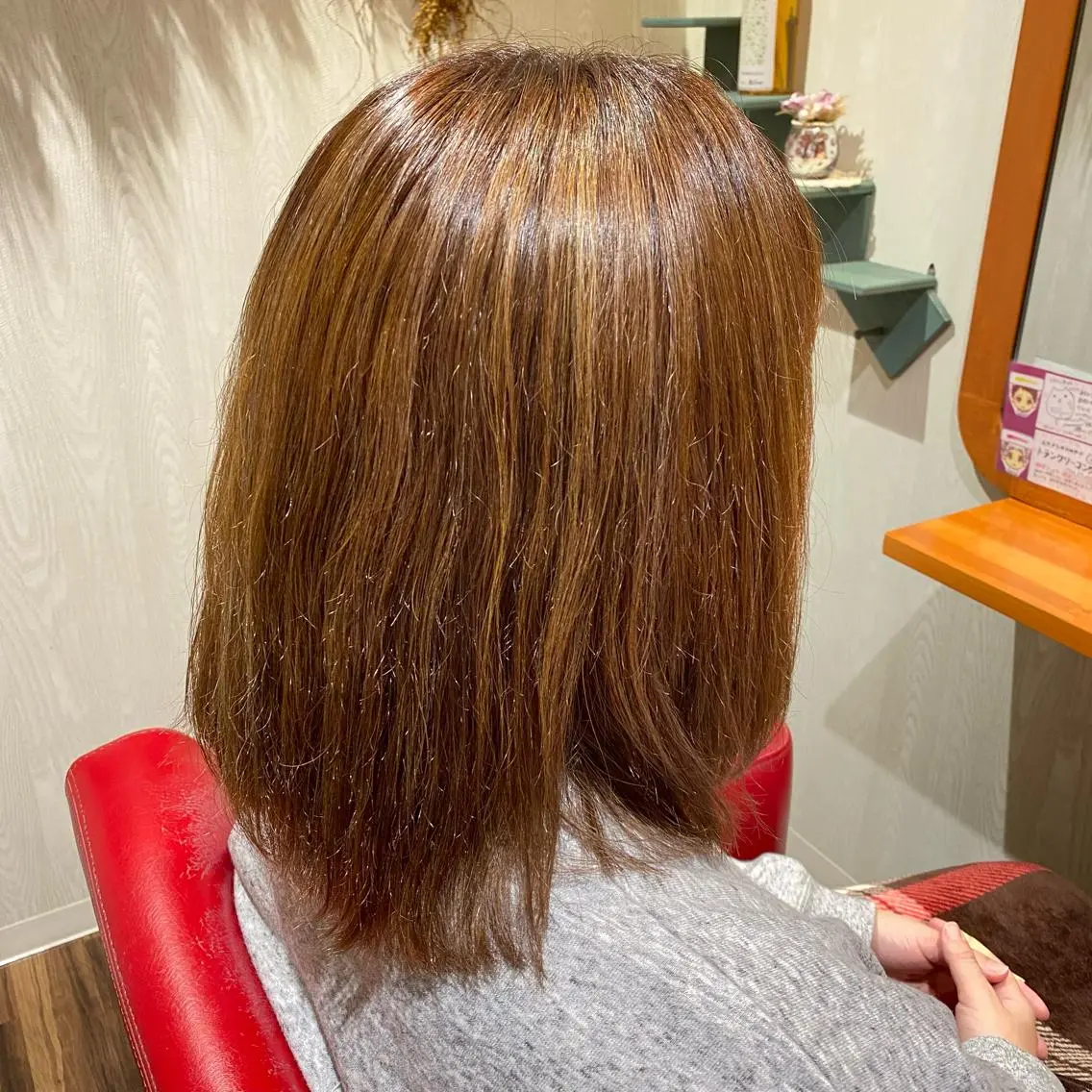 ミディアム カラー ハイライトカラー ハイライト 木宮 美緒のヘアスタイル