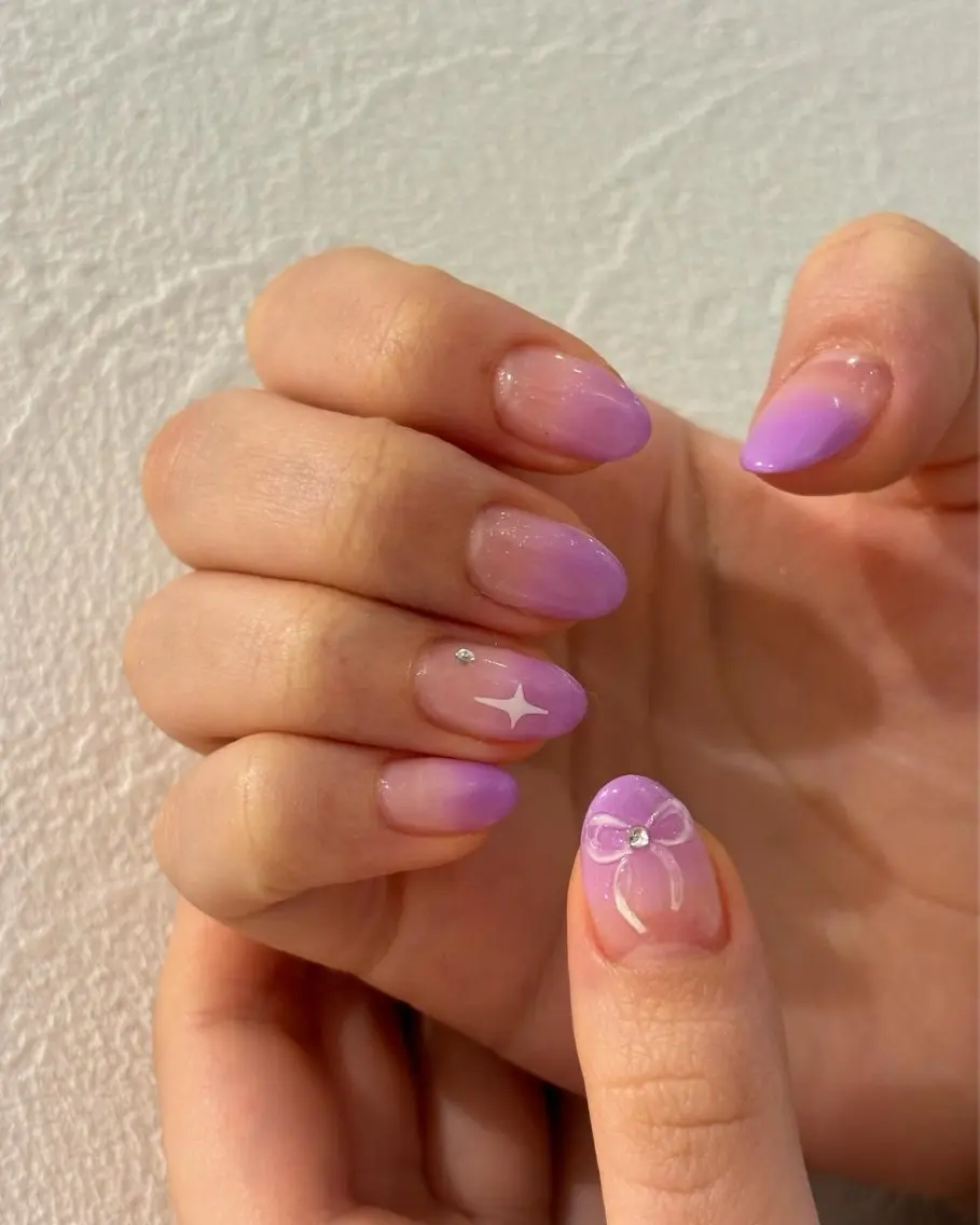 ネイル ぷっくりネイル リボン 春ネイル ハンドネイル Ann nailのネイルデザイン