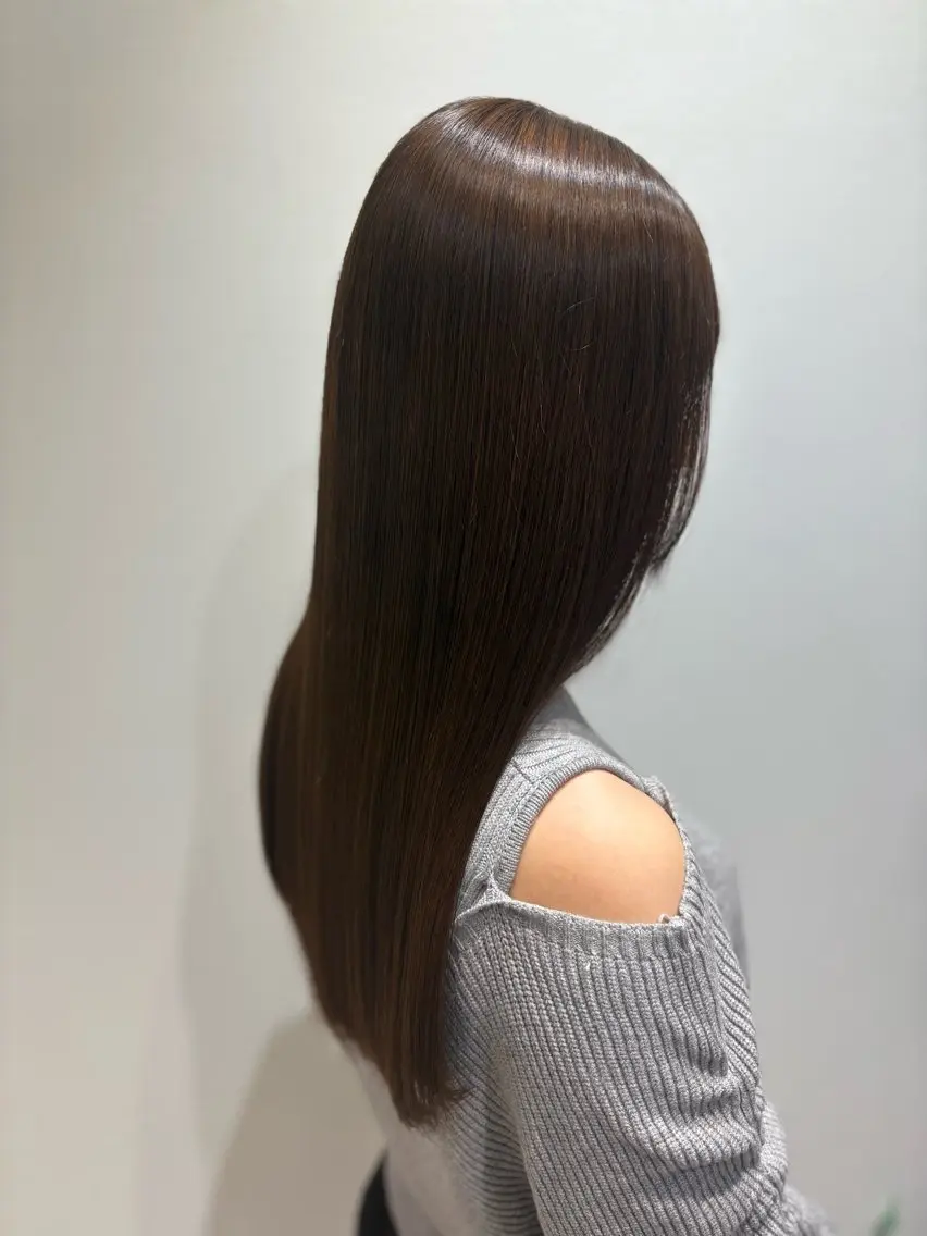 ロング カット ヘアカラー 縮毛矯正 トリートメント 🍀失敗しない 縮毛矯正熊谷竜馬🍀のヘアスタイル
