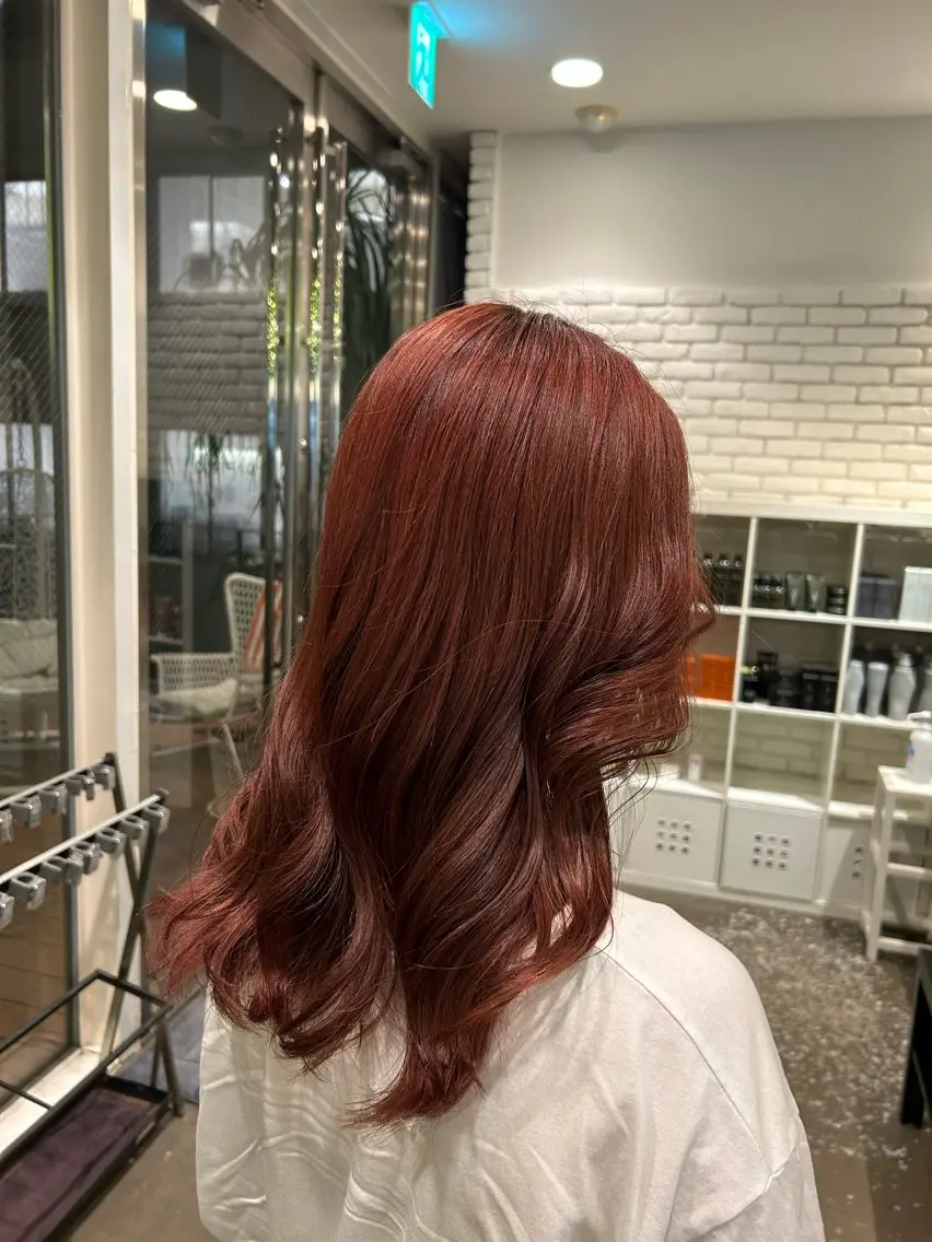 セミロング カラー ヘアアレンジ 🌼REINA🌼 毛流れカット🌼赤坂のヘアスタイル