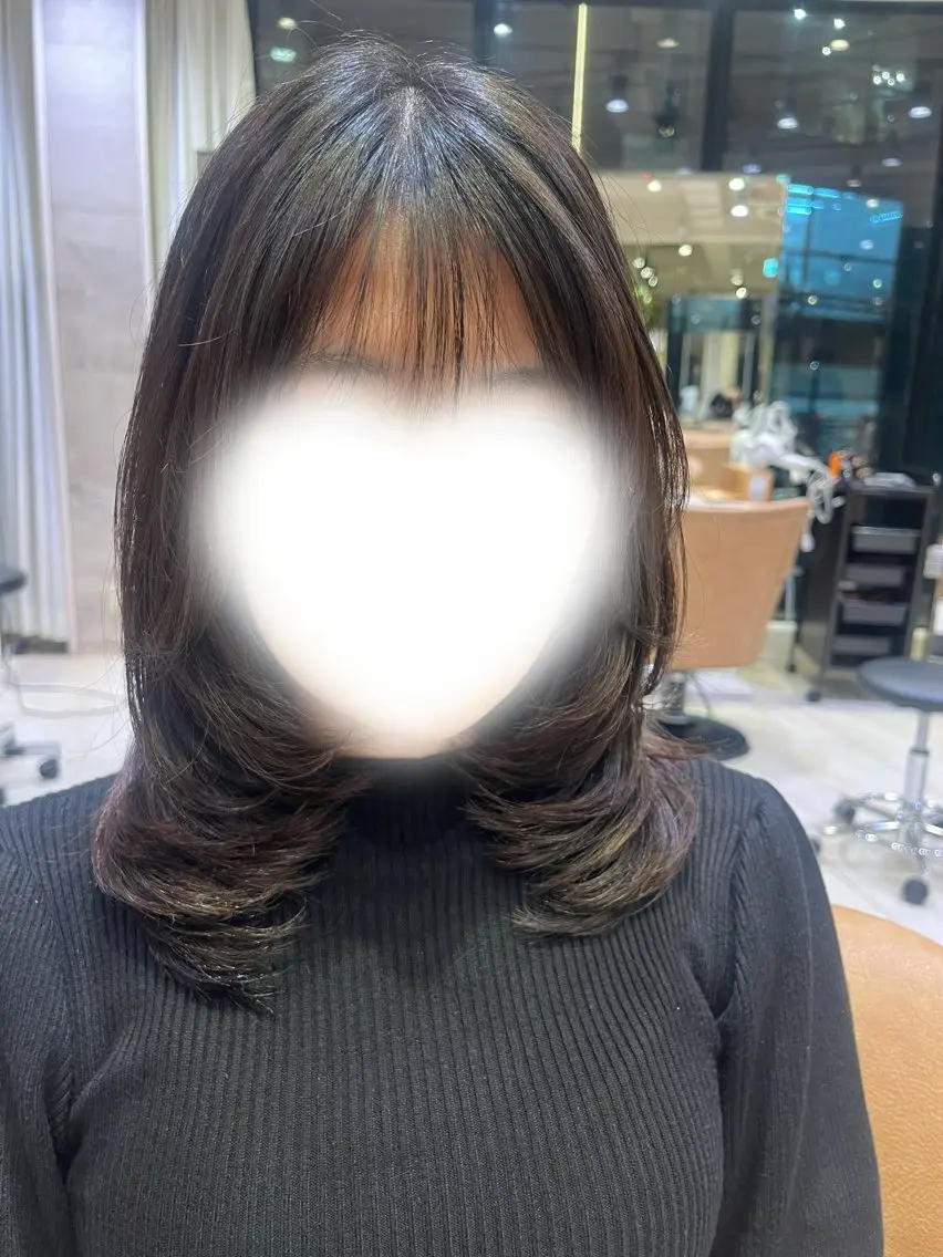 ミディアム ボブ／レイヤーモデル 募集中🫧ゆい🌼のヘアスタイル