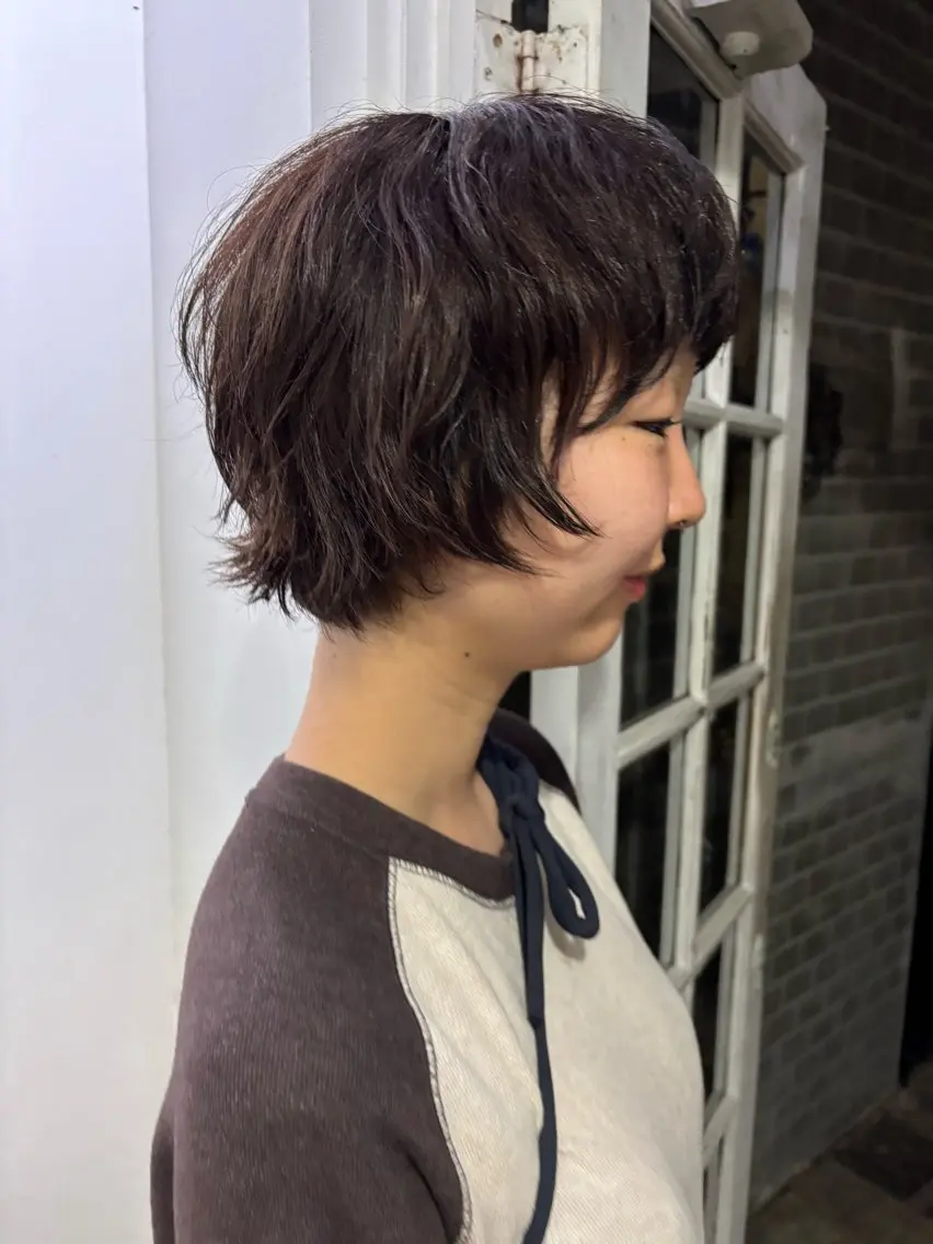 ショート ショートボブ ボブ くせ毛 ショートヘア CACHÉ ワカナ🎀のヘアスタイル