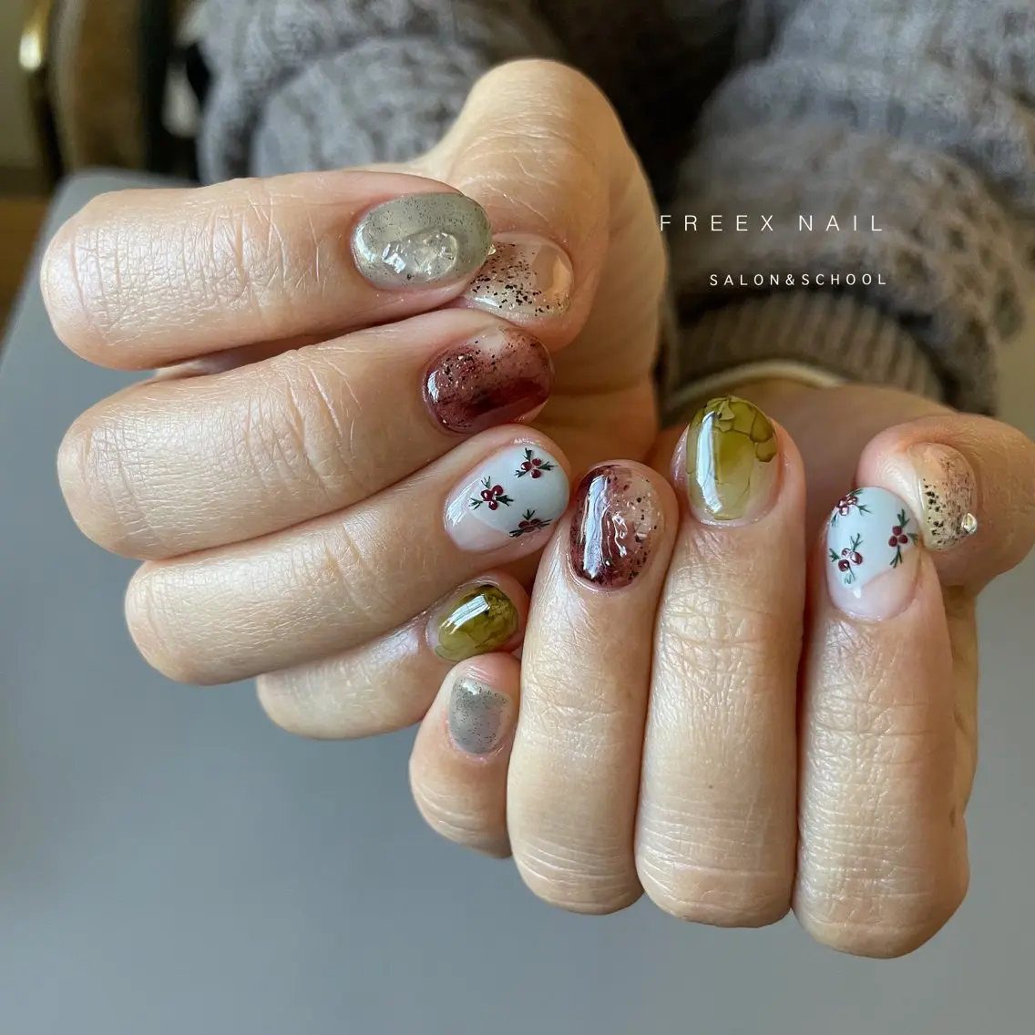 ネイル ハンドネイル ハンドケア freex nail /ニュアンス/個性派のネイルデザイン