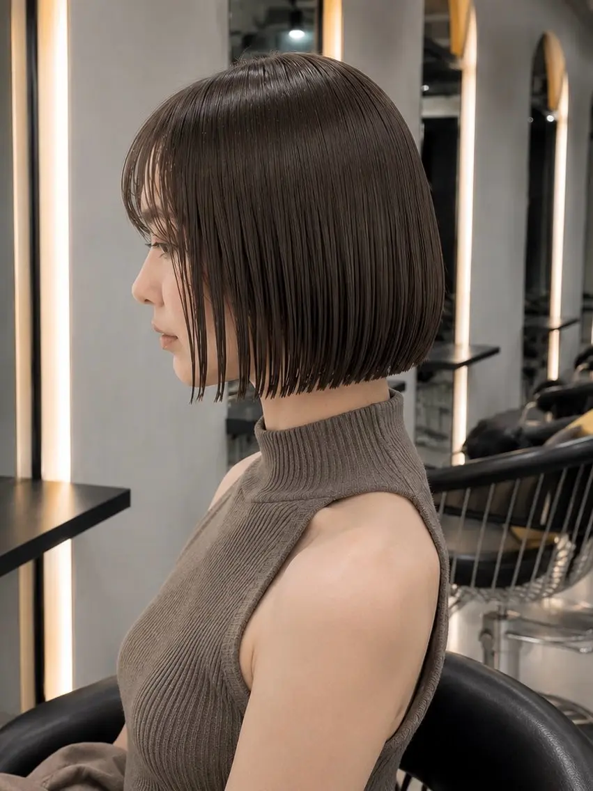 ロング カラー ボブ 縮毛矯正 カット ヘアカラー 縮毛矯正 トリートメント 💖レイヤー縮毛矯正 透明感カラー虎白💖のヘアスタイル