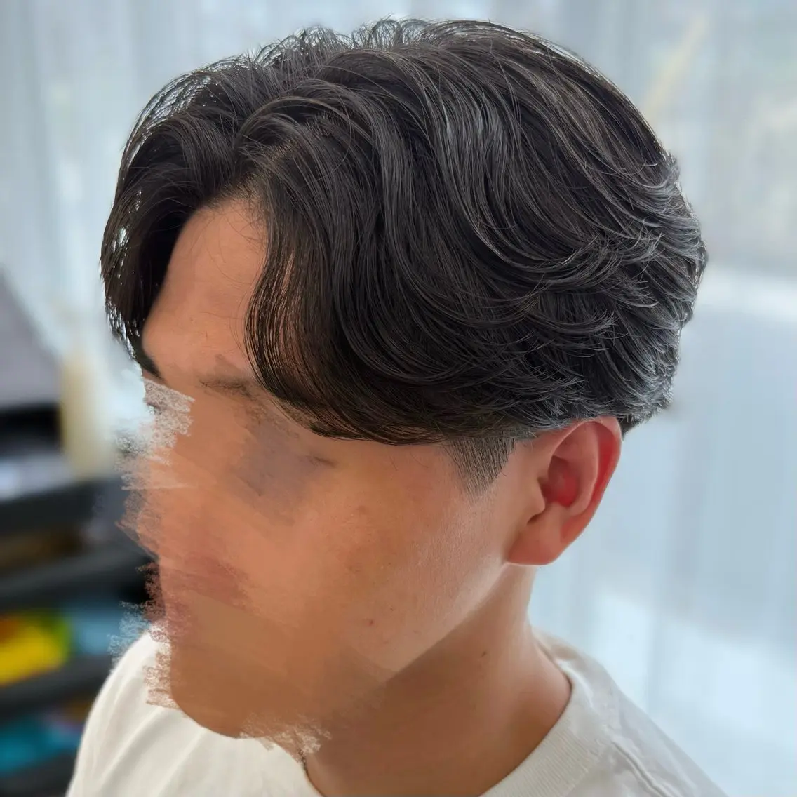 パーマ メンズ センターパート フェザーパーマ メンズパーマ ニュアンスパーマ カット パーマ 楓🍁毛流れ /フェザーパーマのヘアスタイル