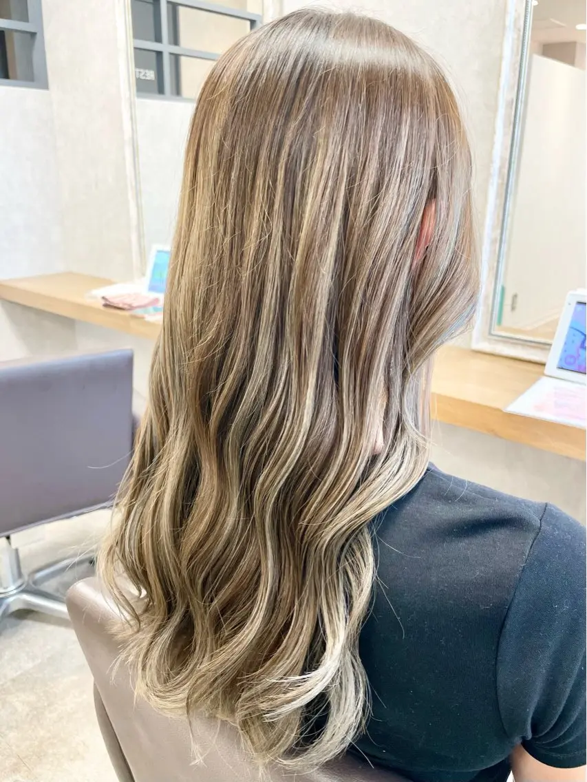 ロング カラー カット ヘアカラー トリートメント 髪質改善×METEO 店長 貞松直也のヘアスタイル
