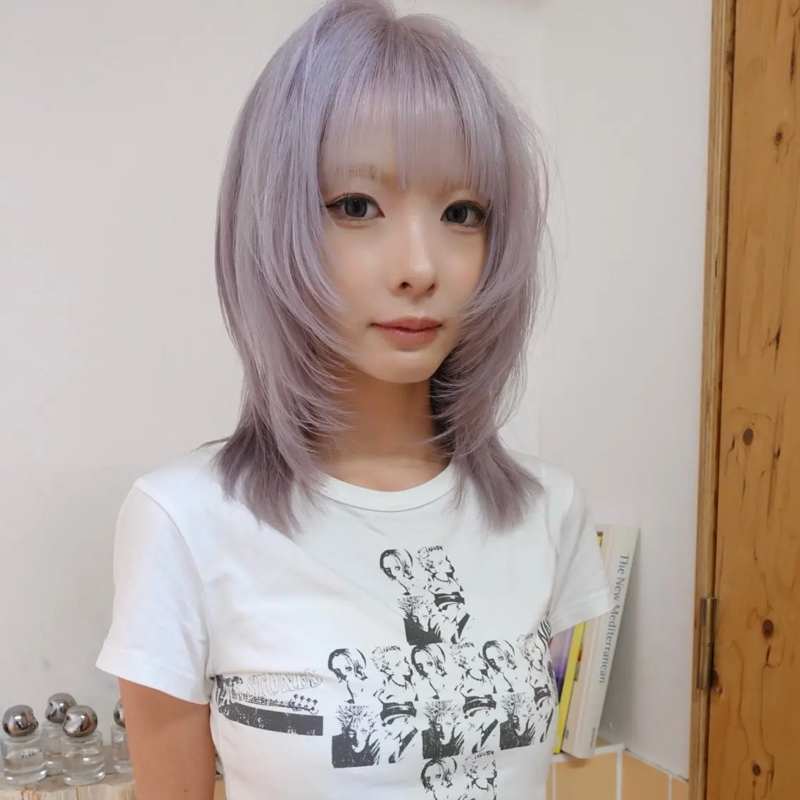 ミディアム カラー カット ヘアカラー トリートメント ヘッドスパ ヘアセット ブリーチ×似合わせハ イトーン🍎ののかのヘアスタイル
