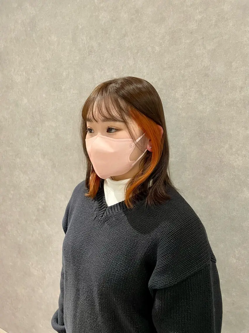 イヤリングカラー+全体カラーの写真