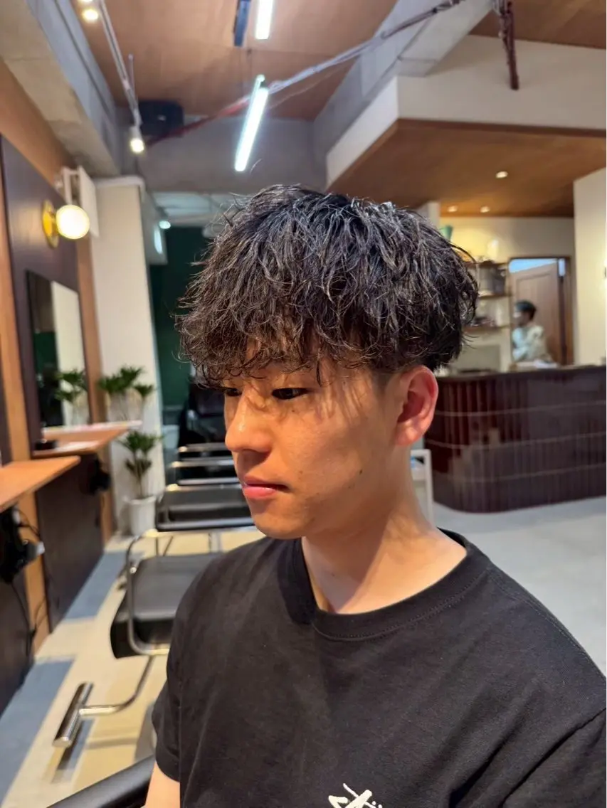 パーマ メンズ 長根 遥斗のヘアスタイル