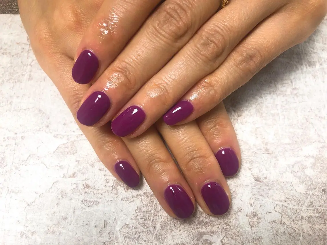 ネイル パープル ハンドネイル mogunail &blowのネイルデザイン