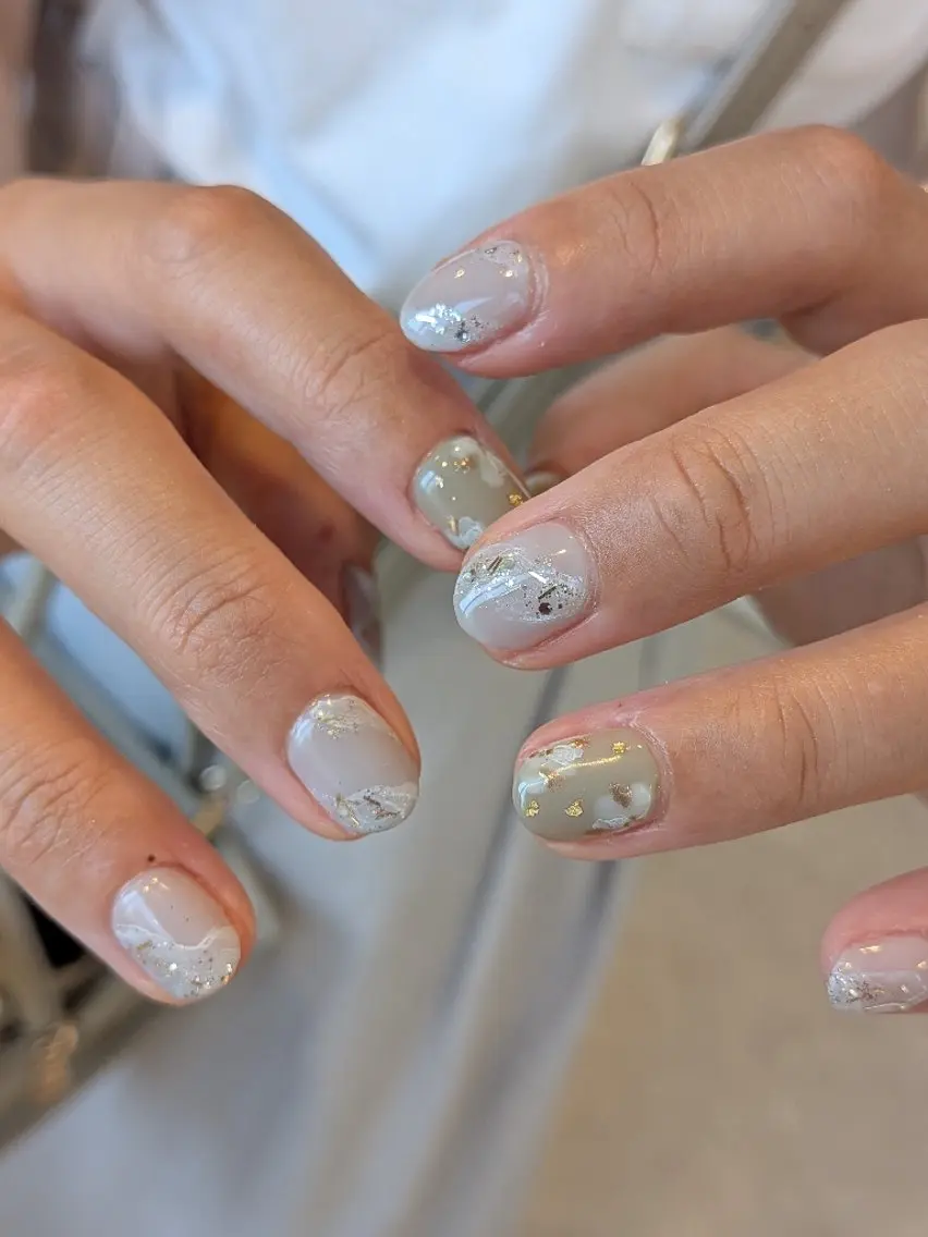 ネイル フラワーネイル ニュアンスネイル miel nail mayaのネイルデザイン