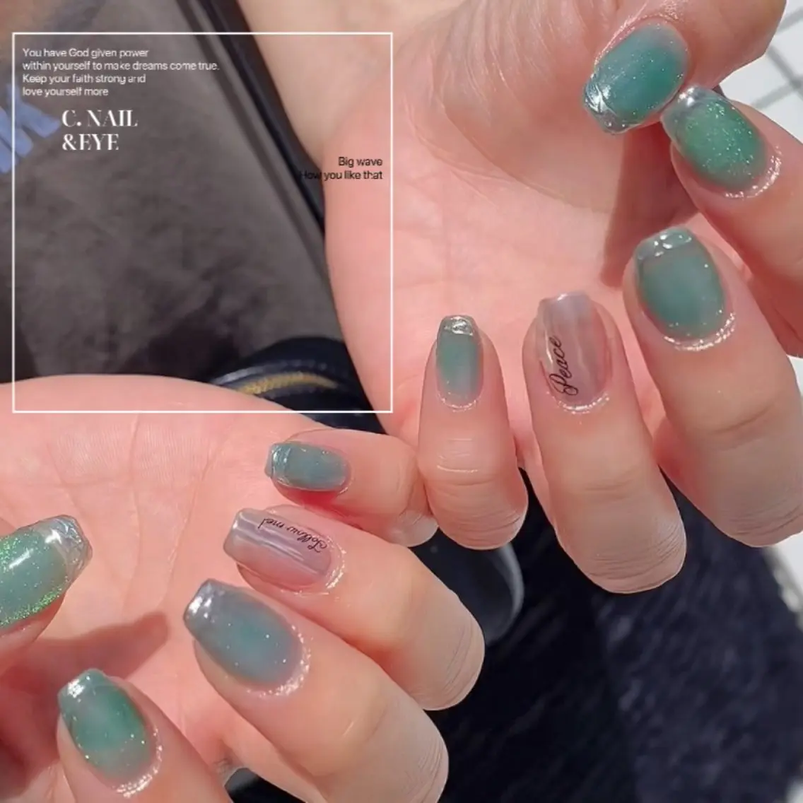 ネイル フラッシュネイル フットネイル 氷ネイル・うるうるネイル ロングネイル マグネットネイル C.Nail &Eyeのネイルデザイン