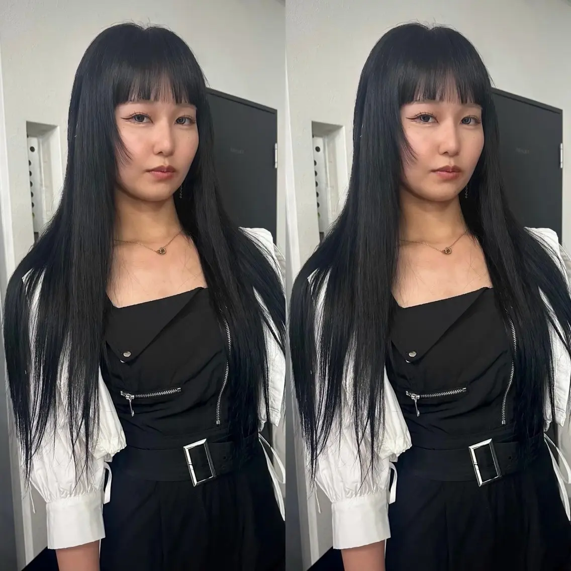 ロング カラー 黒髪 透明感カラー ヘアカラー slit kokoroのヘアスタイル