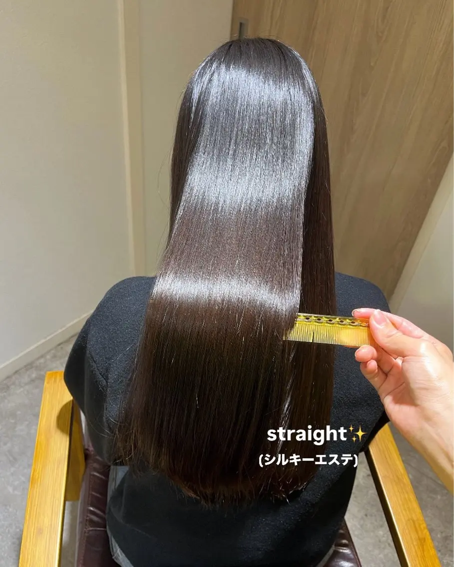 ロング パーマ ストレートパーマ ヘアカラー 縮毛矯正 堀越 エリのヘアスタイル