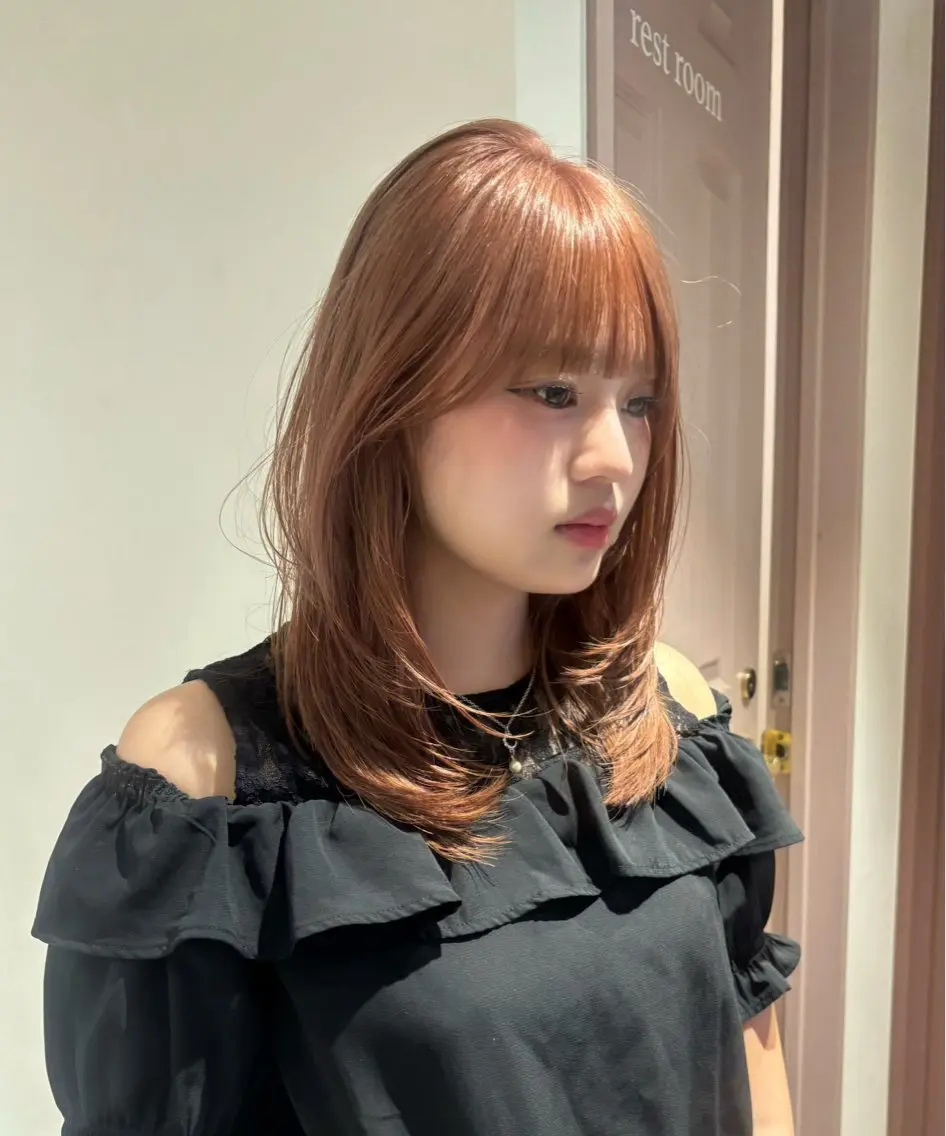 ミディアム カラー カット ヘアカラー mei|顔まわり ×透明感カラーのヘアスタイル