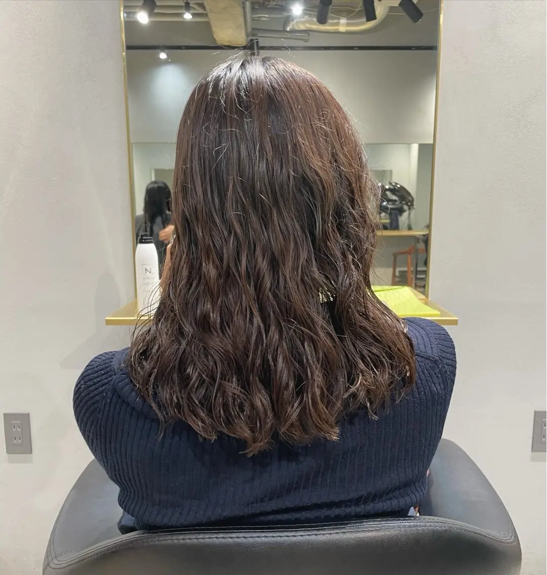 ミディアム パーマ ミディアムパーマ 髪質改善 縮毛矯正 デジタルパーマ 【表参道】Ruri デジタルパーマのヘアスタイル