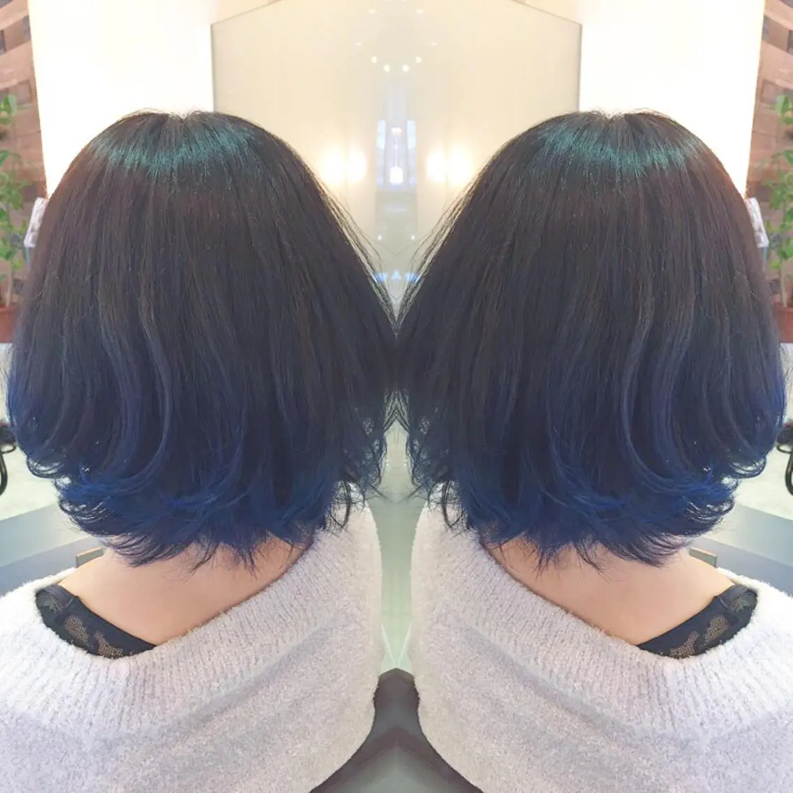 ショート ミディアム カラー ブルーカラー グラデーションカラー 青木 茂樹⭐️ 透明感カラーのヘアスタイル