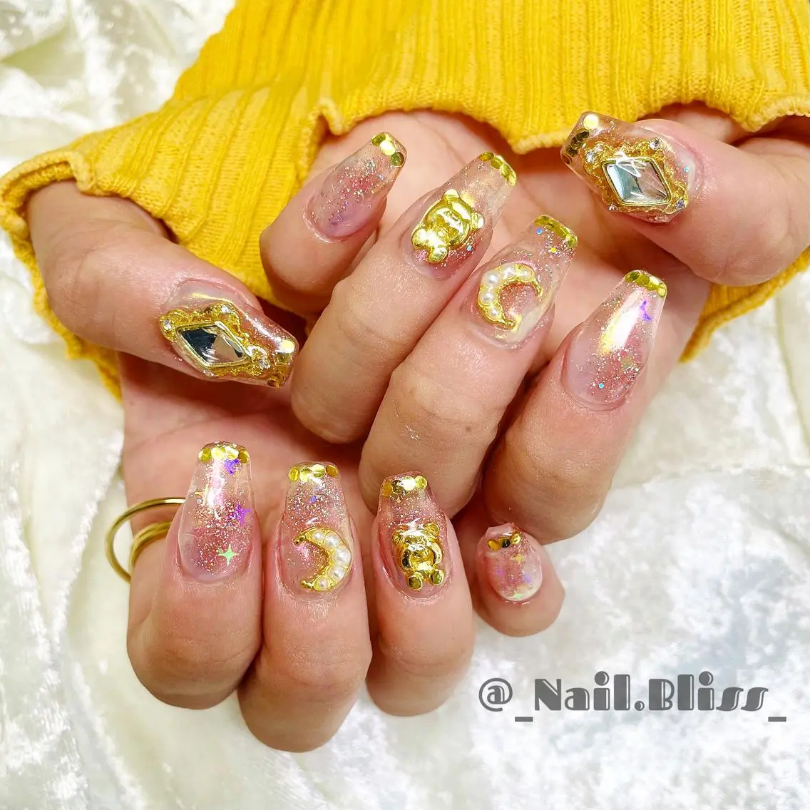 ネイル おそろいネイル ハンドネイル NAIL BLISSのネイルデザイン