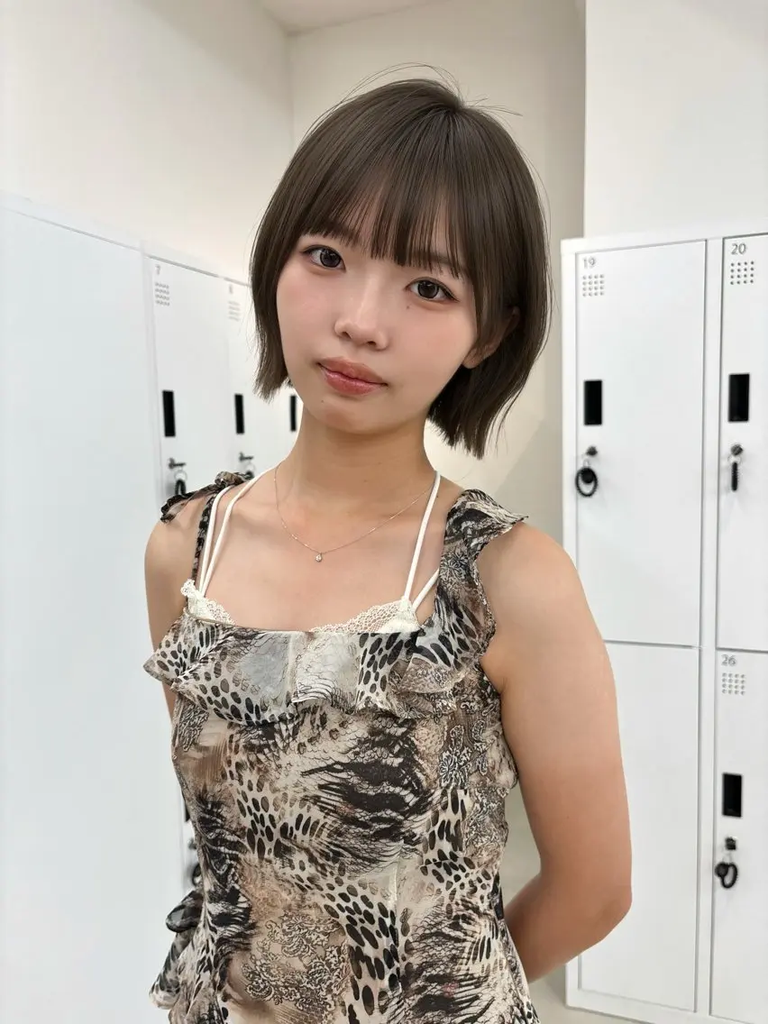 ショート カラー 韓国風レイヤーカット 松葉翔のヘアスタイル