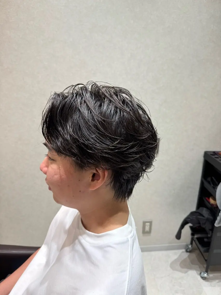 ショート パーマ メンズヘア特化 廣田和也のヘアスタイル