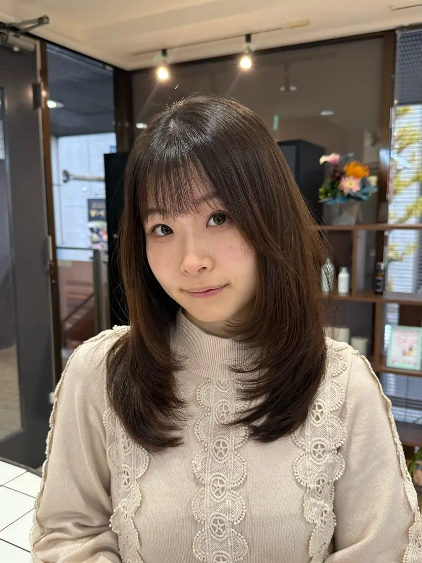 ロング レイヤーカット カット 宮嶋 蓮のヘアスタイル