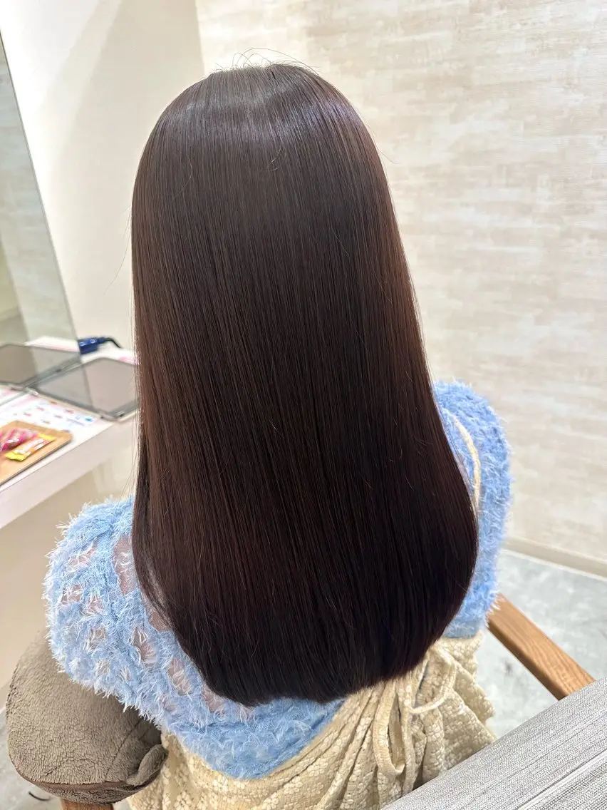 セミロング カット ヘアカラー トリートメント 髪質改善&ヘアケア 永山若奈のヘアスタイル