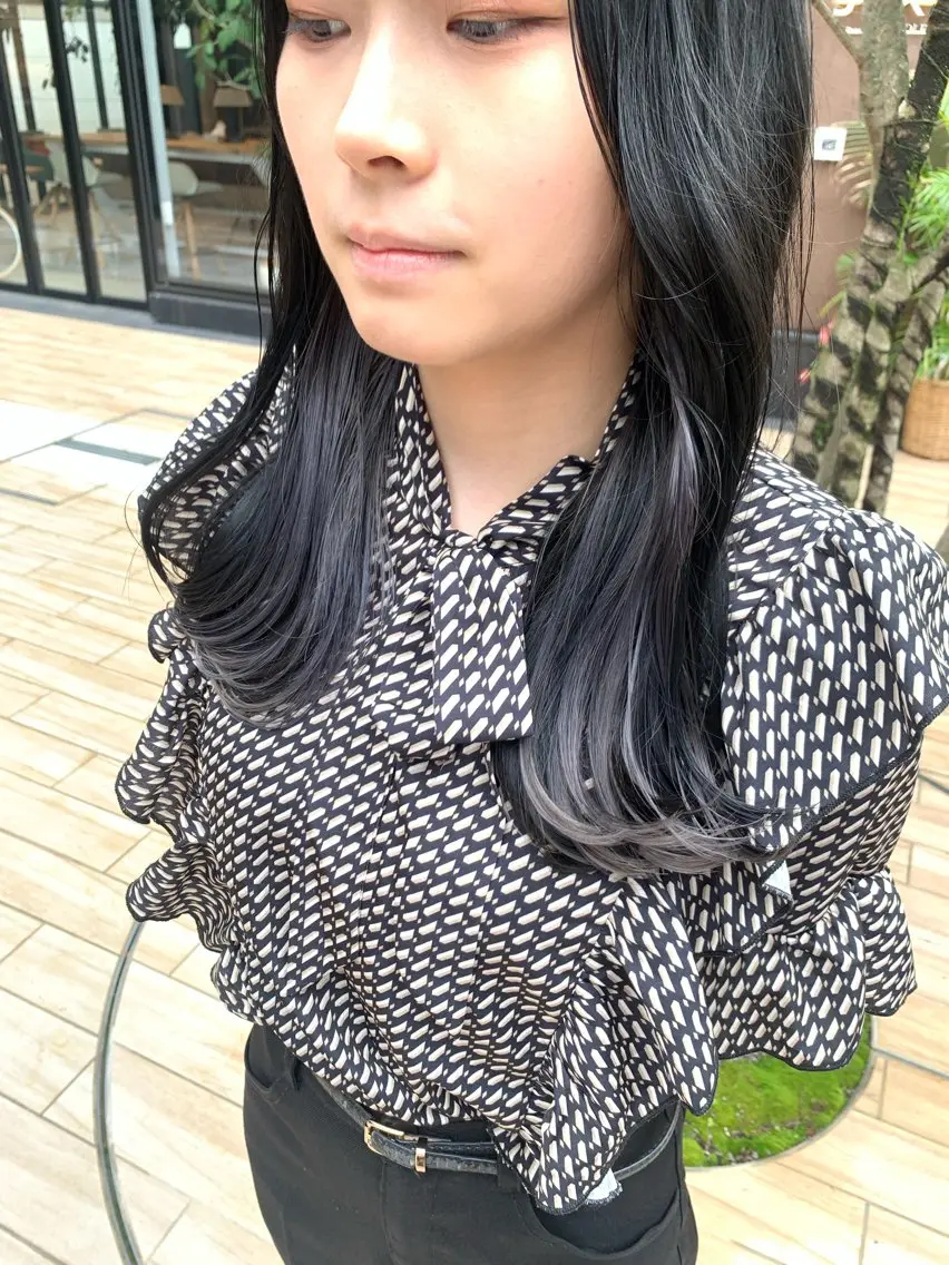 ロング カラー ヘアアレンジ ブリーチ カット ヘアカラー トリートメント yuka .のヘアスタイル