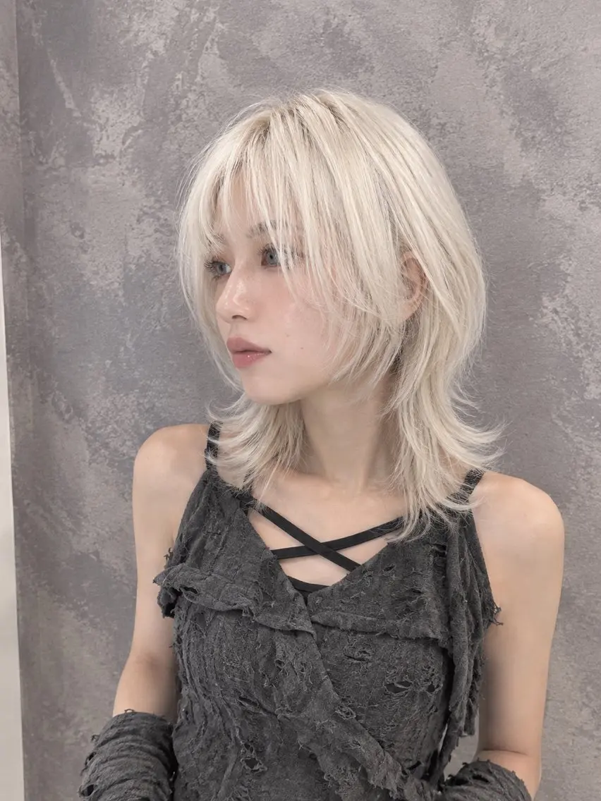 ミディアム カット ヘアカラー 韓国/シールエクステ /tomoki🍀のヘアスタイル