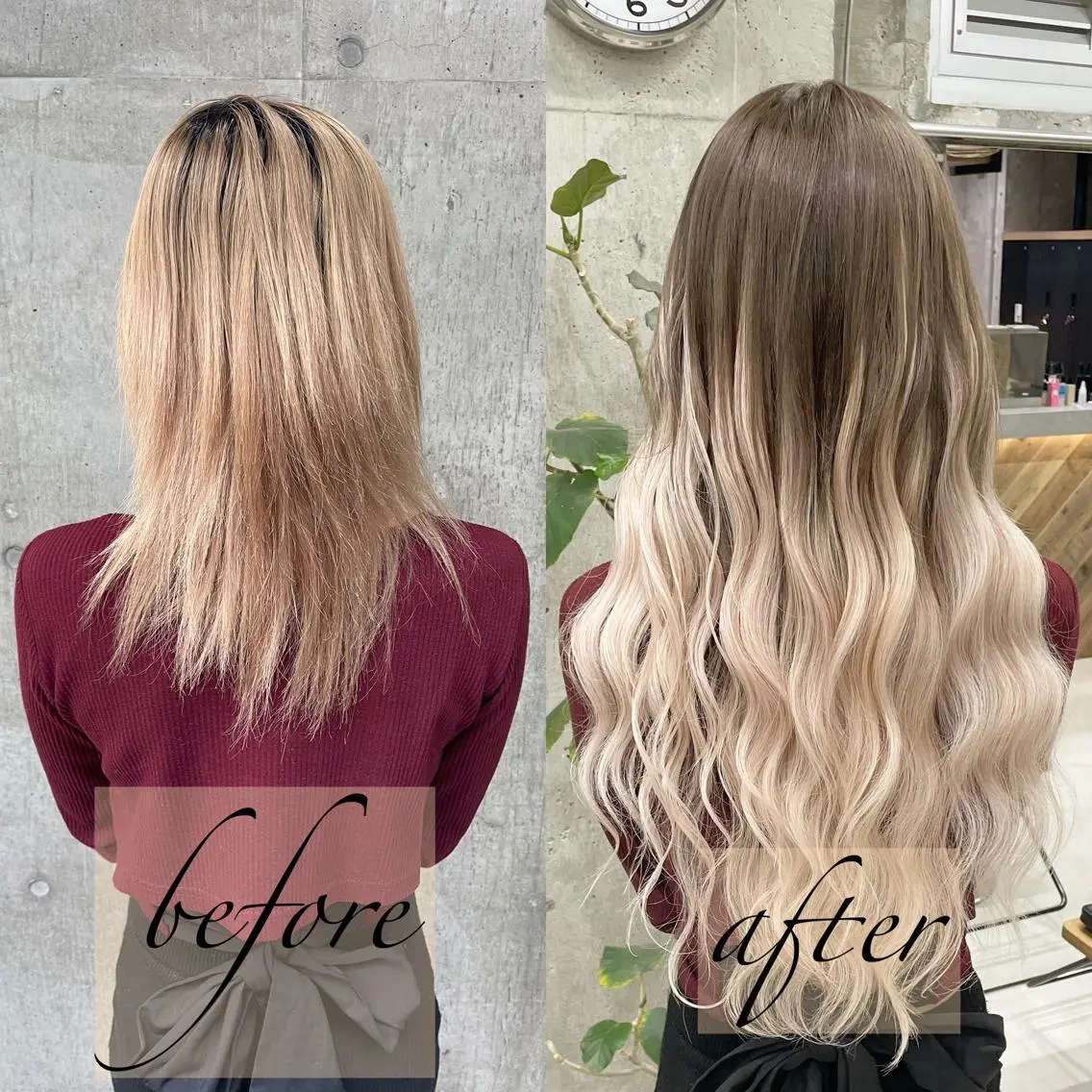 ロング カラー ヘアアレンジ ヘアカラー エクステ TATSUYA アートディレクターのヘアスタイル