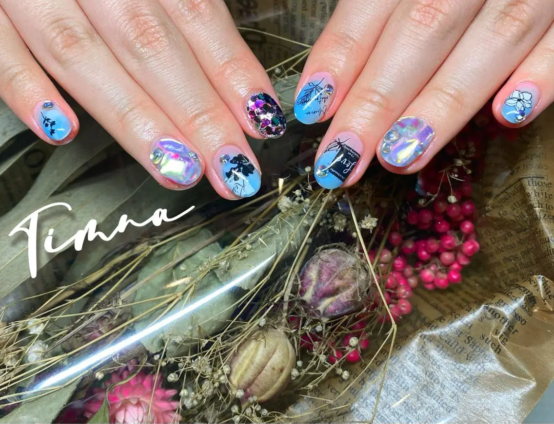 ショート ハンドネイル NAILSALON 🍔Timna🍟のネイルデザイン