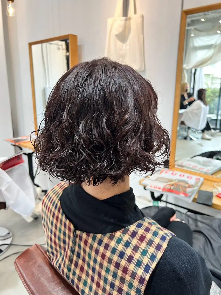 ショート パーマ カット パーマ 松坂 真衣のヘアスタイル