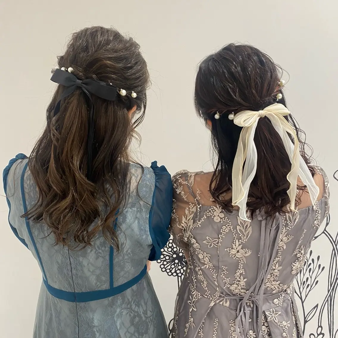 ヘアアレンジ ハーフアップ ベージュ/アレンジ /横浜/杉本千夏のヘアスタイル