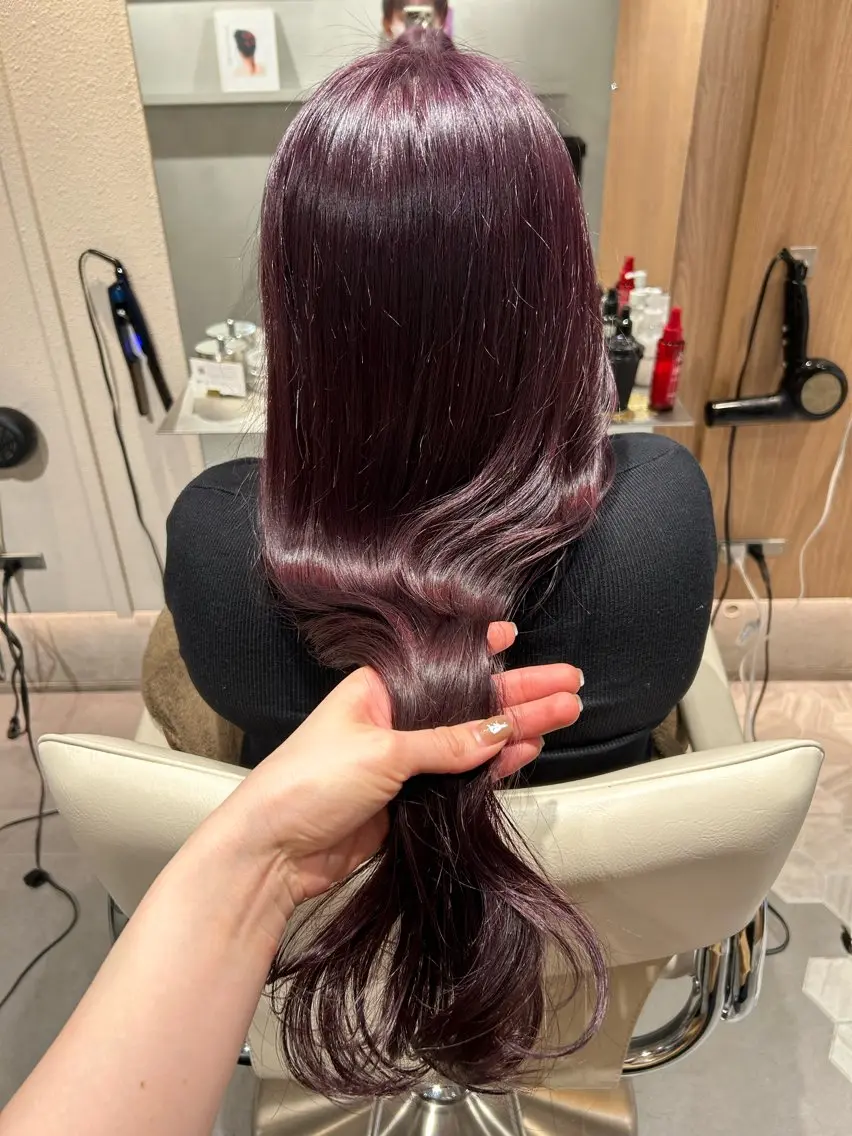 ロング カラー ブリーチ ヘアカラー 艶感/ナチュラル 🌿マアヤのヘアスタイル