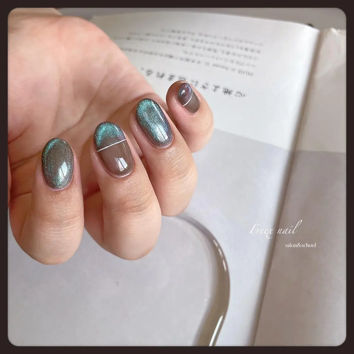 ネイル マグネットネイル ハンドネイル ハンドケア freex nail /ニュアンス/個性派のネイルデザイン