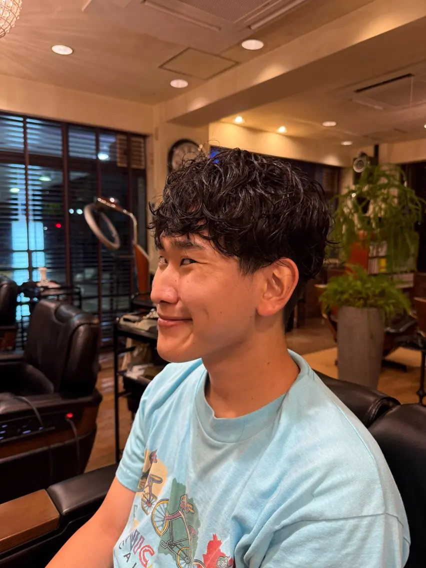パーマ メンズ パーマ 榎宮 隆富のヘアスタイル